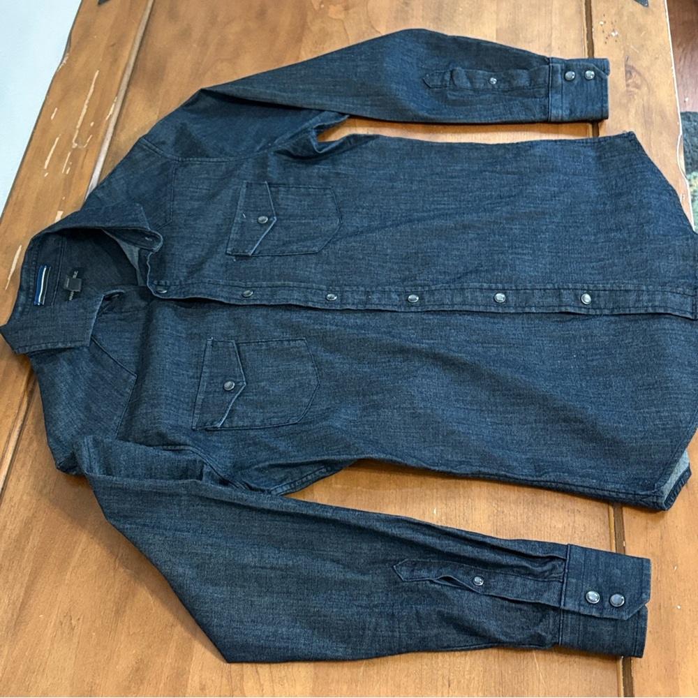 Banana Republic Dark Blue Denim Shirt Size Small - Picture 2 of 10